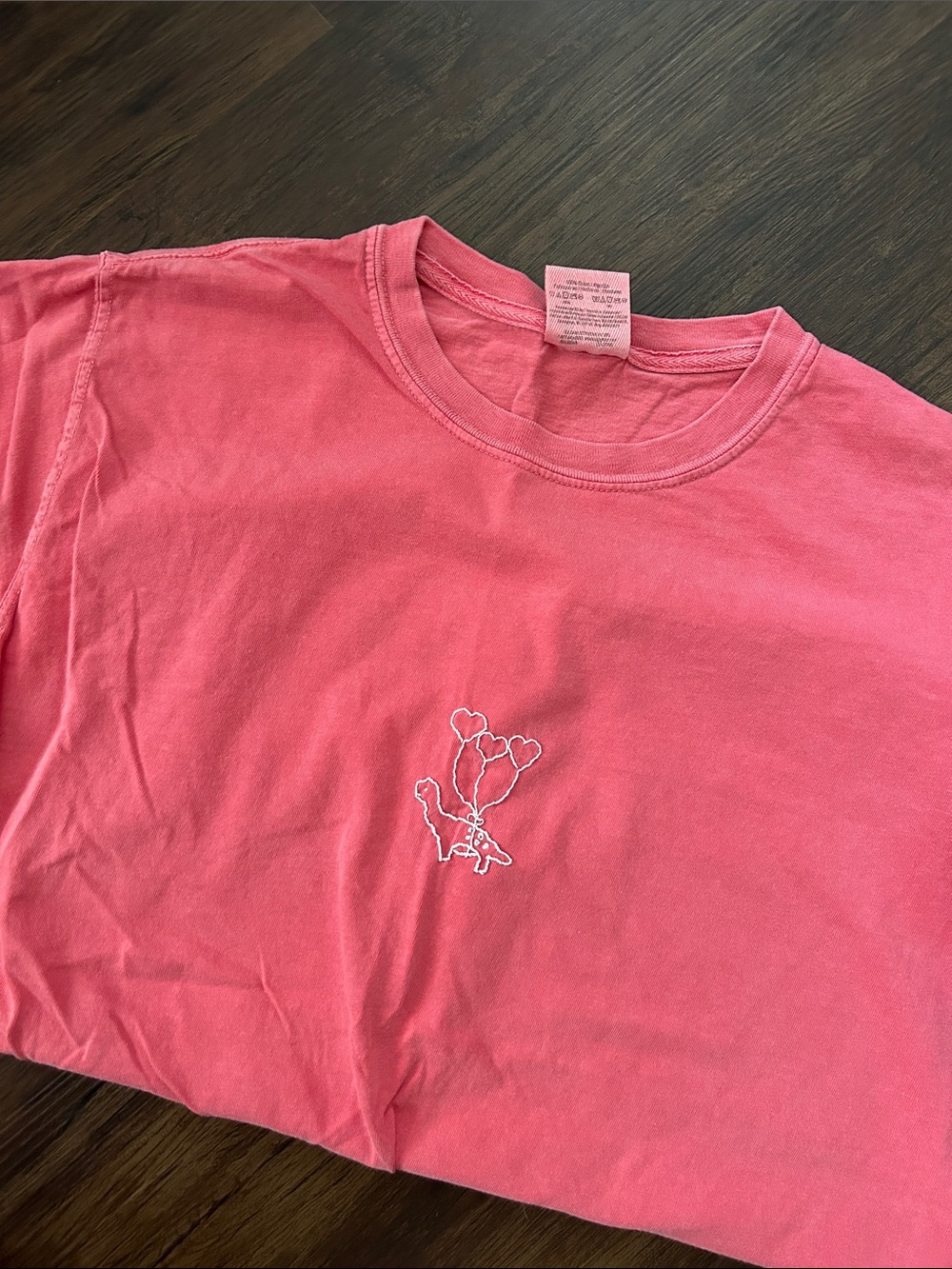 Comfort Colors Dinosaur Embroidered Tee